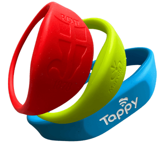 Bracelets RFID silicones de plusieurs couleurs avec logo gravé et logo gravé teinté pour serrure d'hôtel