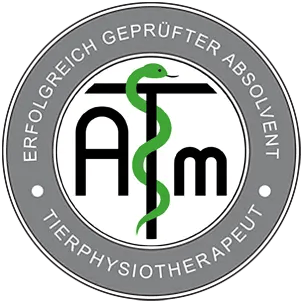 Logo ATM erfolgreich geprüfter Absolvent Tierphysiotherapeut