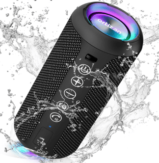 Ortizan Enceinte Portable Bluetooth 5.3 sans Fil avec Bass Puissantes, Étanche IPX7, Subwoofer à 360