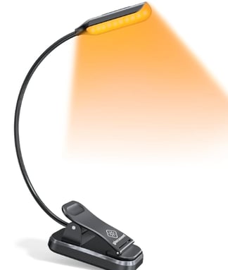 Glocusent Willow Lampe de Lecture pour lire au lit, 10 LED Lampe Livre,3 Couleurs & 3 Intensités,Lam