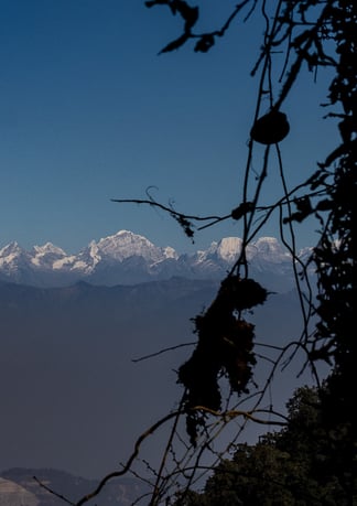 1 day hike, short hike, kathmandu, nepal, phulchoki, himalayas, temple, hindu, buddhist, prayer flag