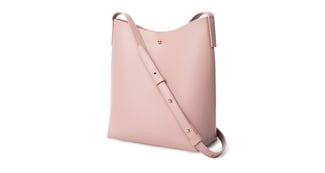Anthropologie Vegan Leather Peony Pink Medium Crossbody Purse