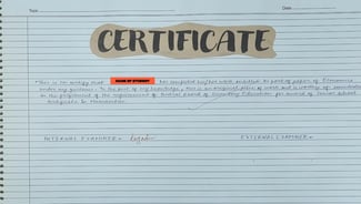 Certificate page for economics project on gst