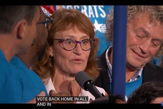 Int'l Chair Martha McDevitt-Pugh and Steve at DNC Convention Roll Call