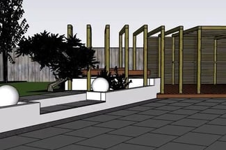 cad render of proposed garden