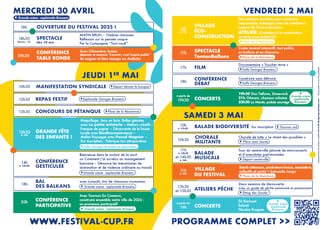 Image du programme du festival CUP25