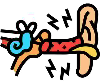 Ear with noises
