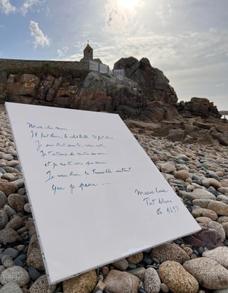 Lettre d'amour de Pierre CURIE à Marie CURIE peinte par Sébastien BOUCARD