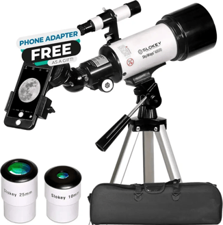 Slokey Telescopio 40070 - Telescopio Astronómico con Aumento de 16x-120x - Incluye 2 Oculares