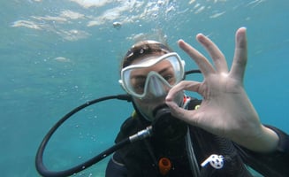 Diver hapily signaling OK