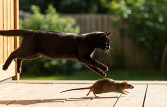 Rat dans le jardin