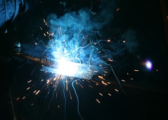 welding a piece of metal