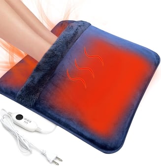 Electric heated foot warmer for cozy feet at home