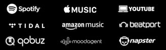 aggregators list - spotify - apple music - amazon music - youtube music - tidal - beatport - qobuz ...