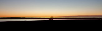 Sunset colors in clear sky