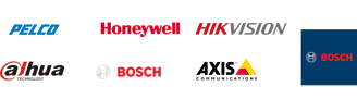 a bunch of logos on a black background