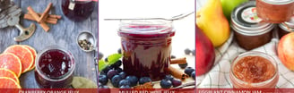 JP's Delights Inspiring Adventure That's my Jam! 3 featured product photos of open jam jars & spoons