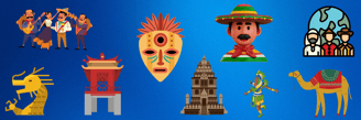 several cultural images from all over the world