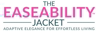 Image of Words which say: The Easeability Jacket adaptive elegance for effortless living