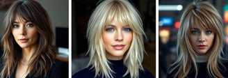 3 women with shag haircuts