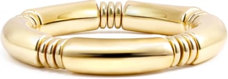 Gold Chunky Bangles Bracelets For Women 14k Gold Plated Stack Layered 