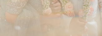 a man and woman in a wedding ceremony