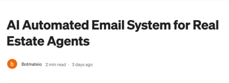 AI Automated Email System for Real Estate Agents