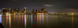 San Diego Skyline and Coronado Bridge, California