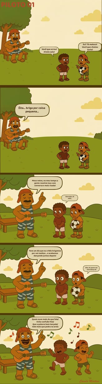 historia em quadrinho respeito