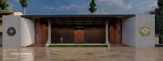 Blue Print Of Open air theater proposed to be built with the help of donors & in collaboration with 