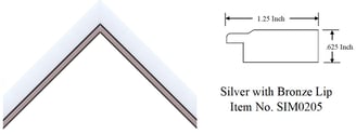 Silver With Bronze Lip Picture Frame Item No. SIM0205