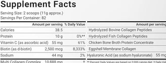 Micro Ingredients Multi Collagen Protein Powder label