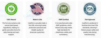 100 % natural certification of audifort