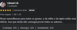 Avaliação de Cliente Glisieli