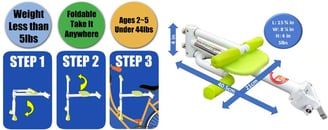 portable kid bike seat specifications