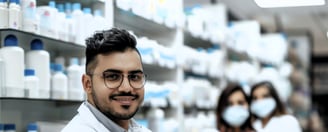 Man working in pharmacy