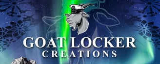 a goat with a green light shining in the background