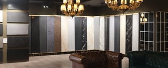granite display at gold stone granites store in mohali