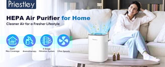 Priestley Air Purifiers for Small Home Bedroom Dorm Office Desktop