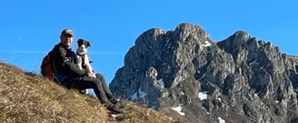 randonnée avec chien sous la pointe de Chavasse