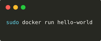 run hello world with docker