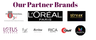 o3+, Loreal paris, streax, lotus herbals, fyc professional, berina professional, rica made in italy