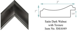 Satin Dark Walnut with Texture Picture Frame  Item No. SMA849