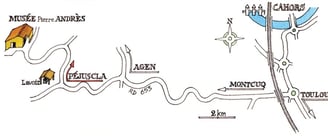 Plan d’accès au Musée Pierre Andrès