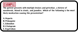 A USMLE practice multiple choice drug adverse drug reaction practice question.
