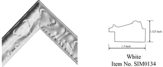 a picture of a white picture frame Item No. SIM0134