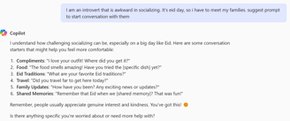 conversation starters and prompts during Eid gathering