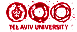 Tel Aviv University LOGO rendered in blood
