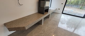 Polished concrete feature