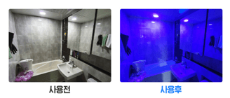 Phòng tắm được lắp đèn LED kháng khuẩn